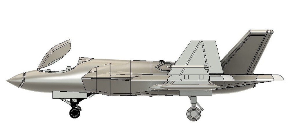 F-35C 4機 アメリカ海軍 空母艦載機 1/350 3Dプリント レジンパーツ 艦船模型