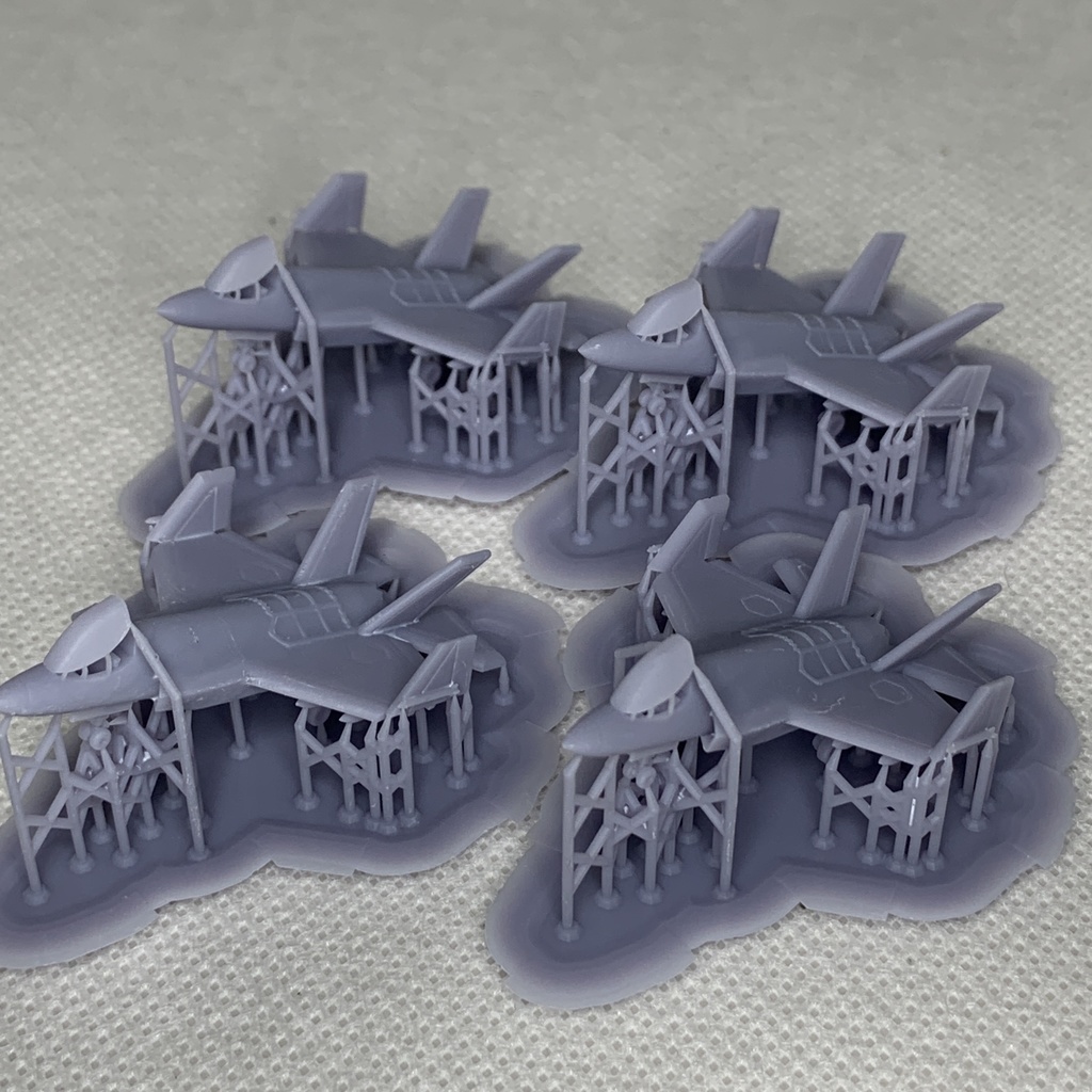 F-35C 4機 アメリカ海軍 空母艦載機 1/350 3Dプリント レジンパーツ 艦船模型