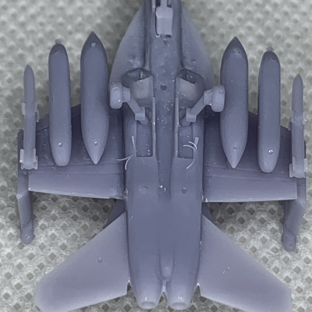 F/A-18E(単座席) 4機 アメリカ海軍 空母艦載機 1/350 3Dプリント レジンパーツ 艦船模型