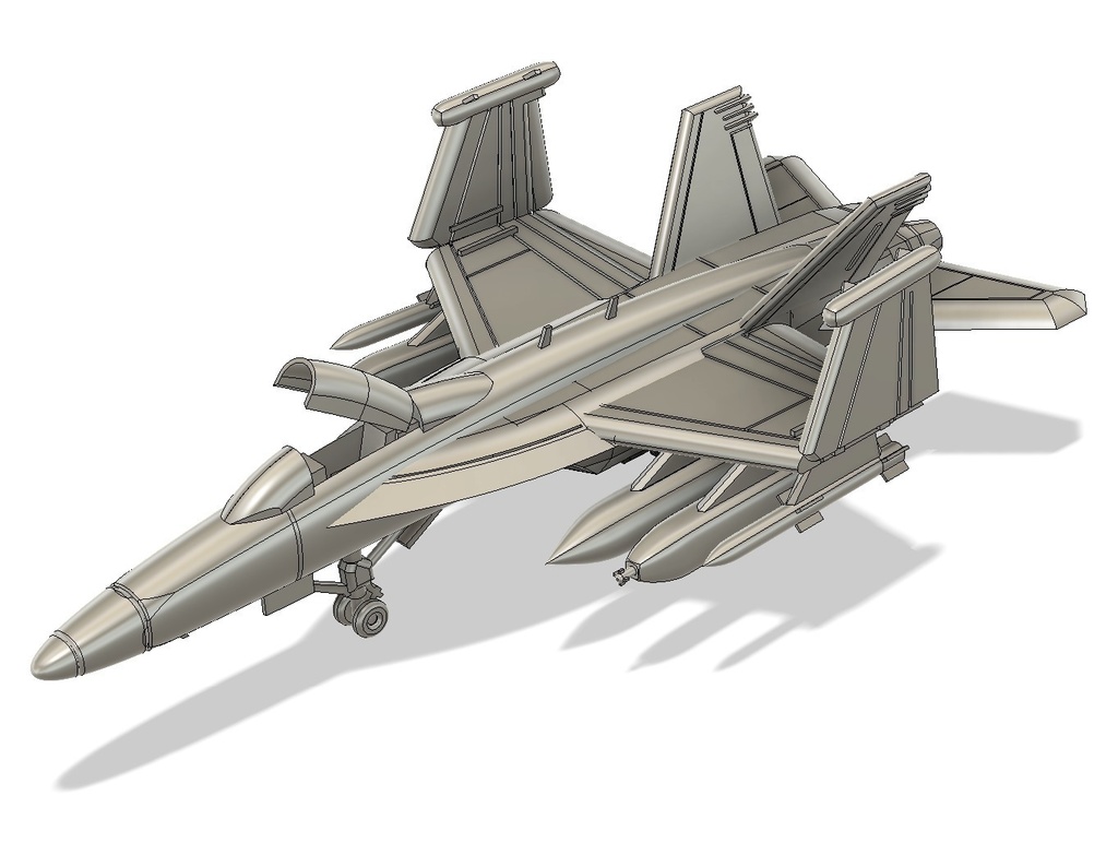 F/A-18E(単座席) 4機 アメリカ海軍 空母艦載機 1/350 3Dプリント レジンパーツ 艦船模型