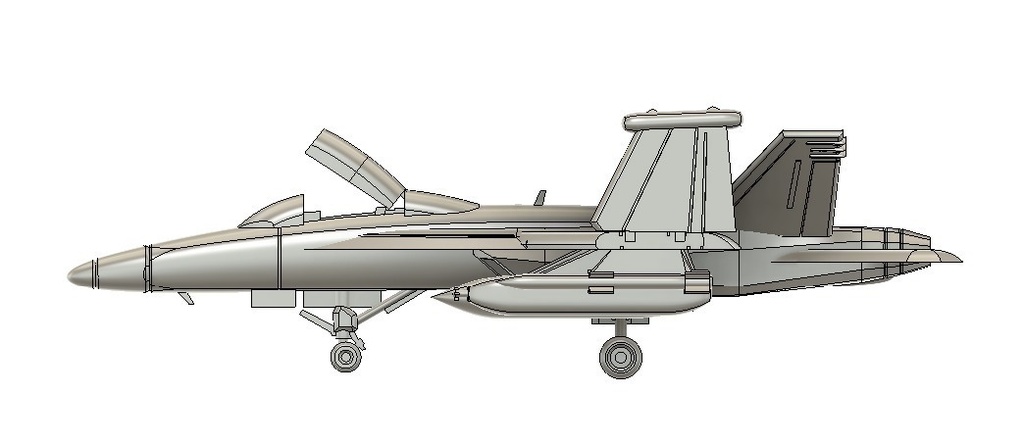 F/A-18E(単座席) 4機 アメリカ海軍 空母艦載機 1/350 3Dプリント レジンパーツ 艦船模型