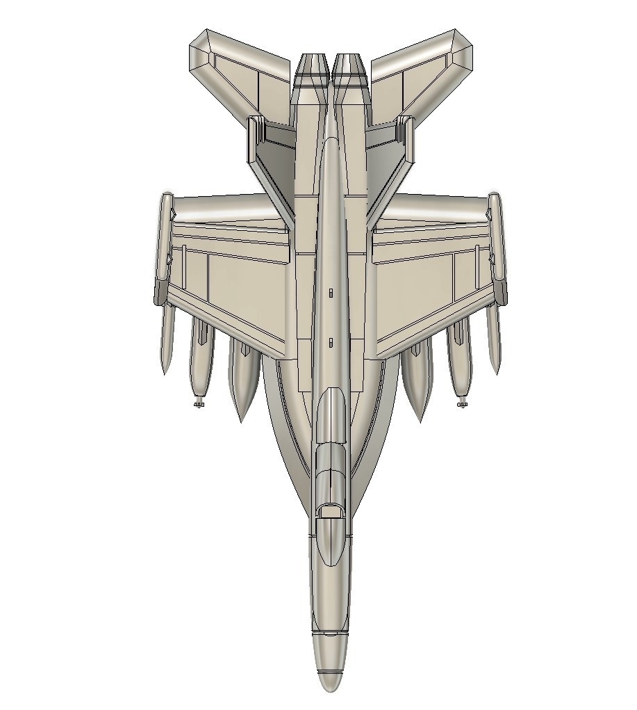 F/A-18E(単座席) 4機 アメリカ海軍 空母艦載機 1/350 3Dプリント レジンパーツ 艦船模型