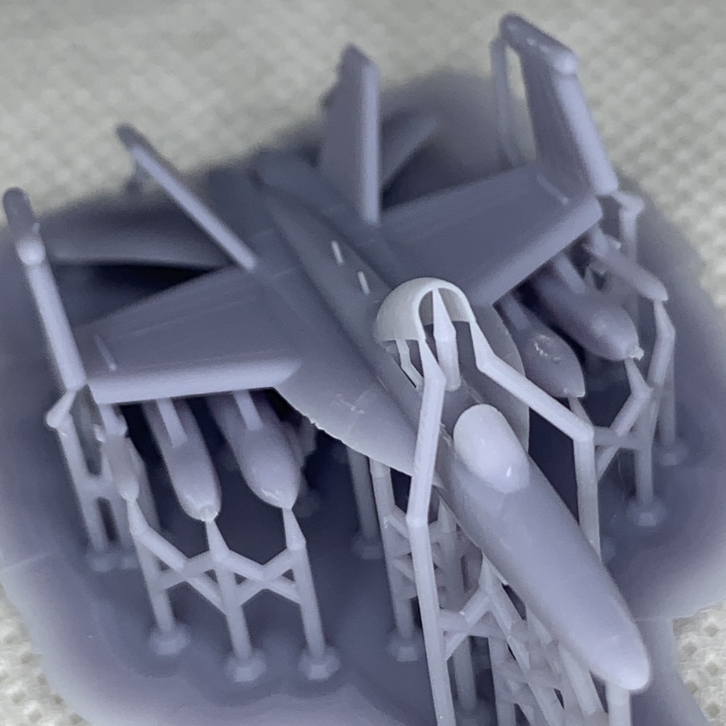 F/A-18F(複座席) ・EA-18G 4機 アメリカ海軍 空母艦載機 1/350 3Dプリント レジンパーツ 艦船模型