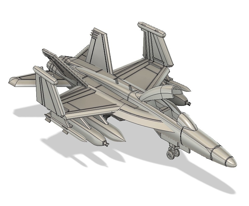 F/A-18F(複座席) ・EA-18G 4機 アメリカ海軍 空母艦載機 1/350 3Dプリント レジンパーツ 艦船模型