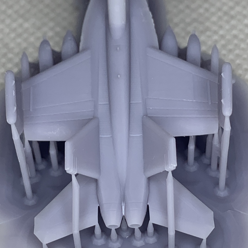 F/A-18F(複座席) ・EA-18G 4機 アメリカ海軍 空母艦載機 1/350 3Dプリント レジンパーツ 艦船模型