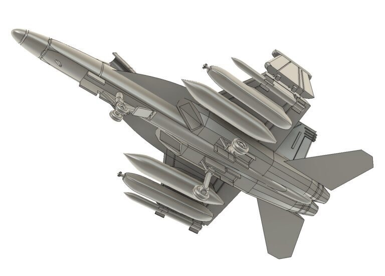 F/A-18F(複座席) ・EA-18G 4機 アメリカ海軍 空母艦載機 1/350 3Dプリント レジンパーツ 艦船模型 3F