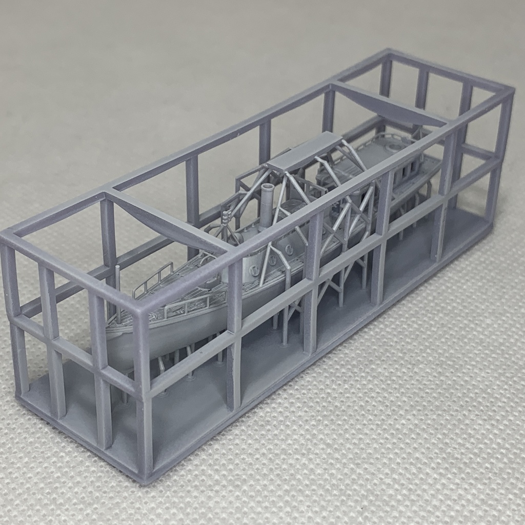 17m水雷艇 1/200 戦艦大和・武蔵 船尾 艦載艇格納庫吊り下げ仕様 艦船模型 Amegraphy 2-17