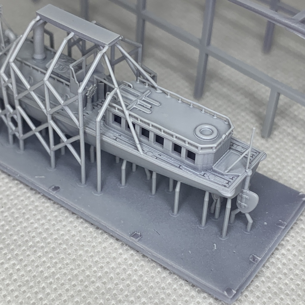 17m水雷艇 1/200 戦艦大和・武蔵 船尾 艦載艇格納庫吊り下げ仕様 艦船模型 Amegraphy 2-17