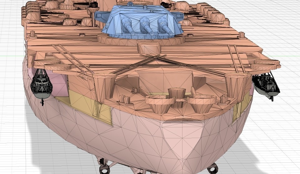 17m水雷艇 1/200 戦艦大和・武蔵 船尾 艦載艇格納庫吊り下げ仕様 艦船模型 Amegraphy 2-17