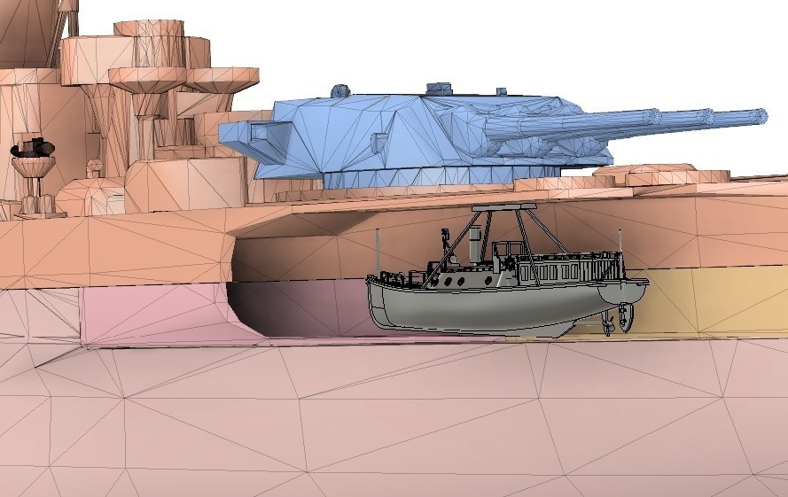 17m水雷艇 1/200 戦艦大和・武蔵 船尾 艦載艇格納庫吊り下げ仕様 艦船模型 Amegraphy 2-17