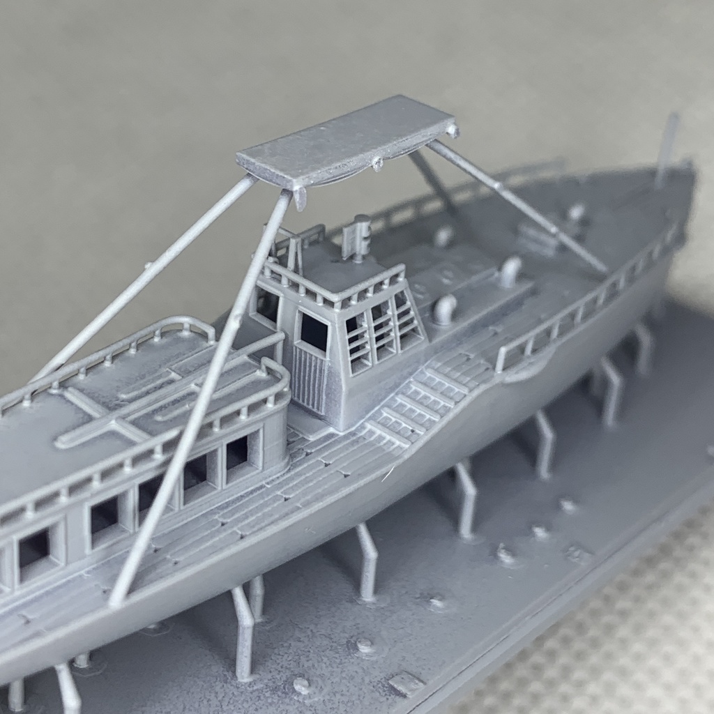 15m内火艇 1/200 戦艦大和・武蔵 船尾 艦載艇格納庫吊り下げ仕様 艦船模型 Amegraphy 2-15