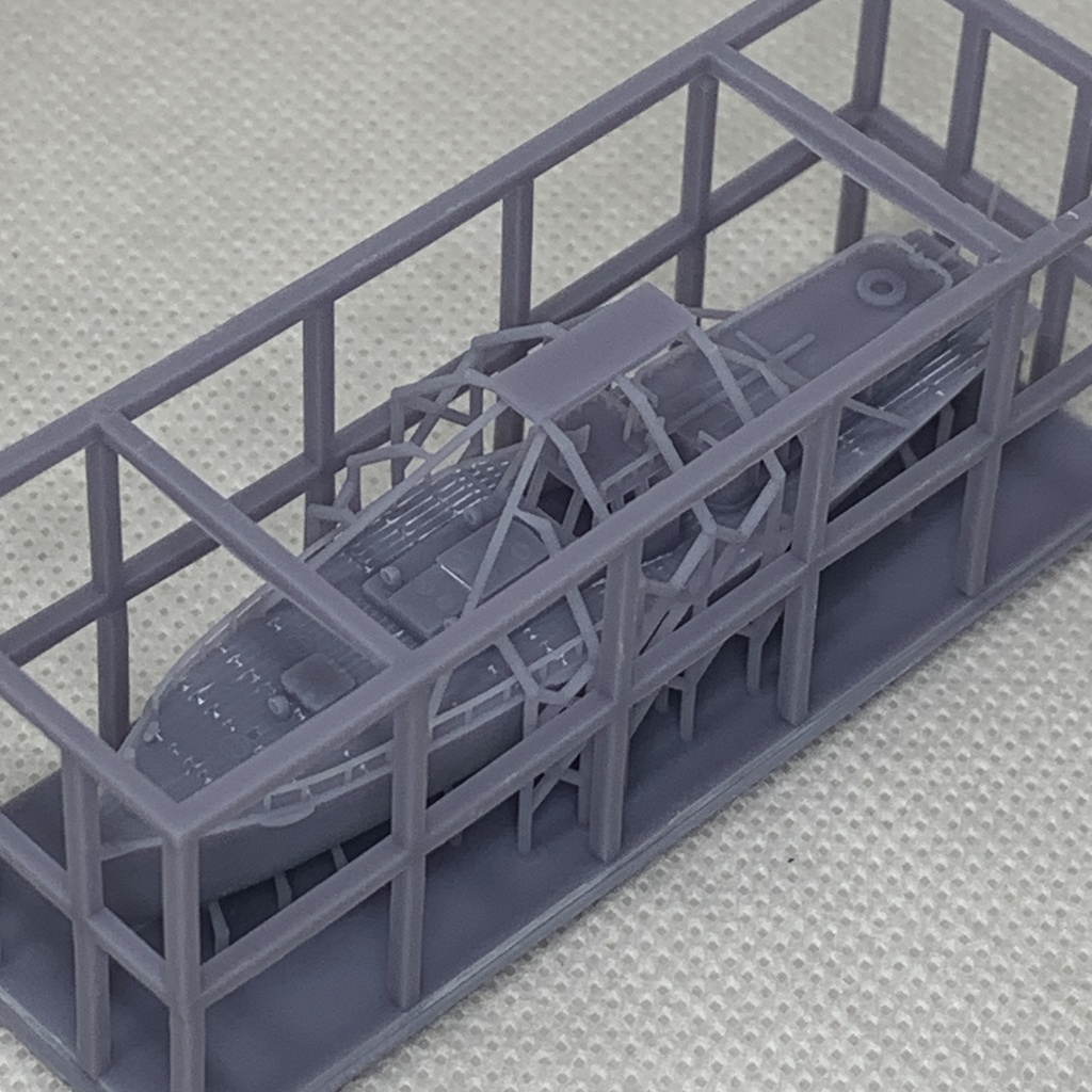 15m内火艇 1/200 戦艦大和・武蔵 船尾 艦載艇格納庫吊り下げ仕様 艦船模型 Amegraphy 2-15