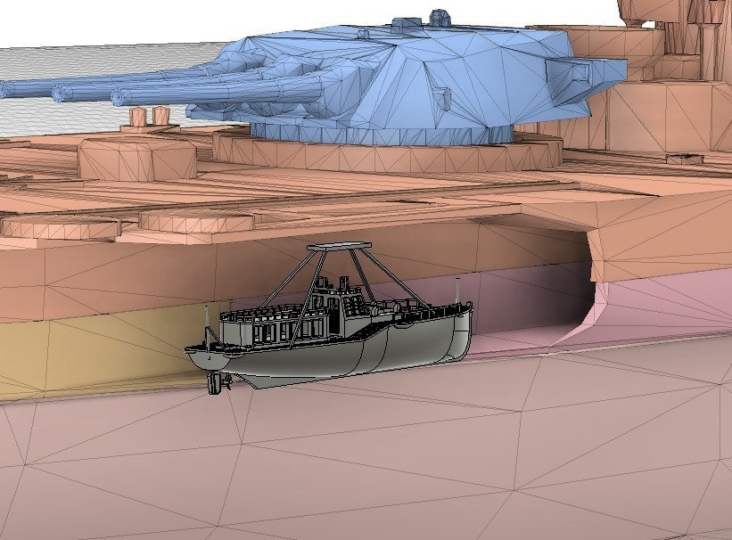 15m内火艇 1/200 戦艦大和・武蔵 船尾 艦載艇格納庫吊り下げ仕様 艦船模型 Amegraphy 2-15
