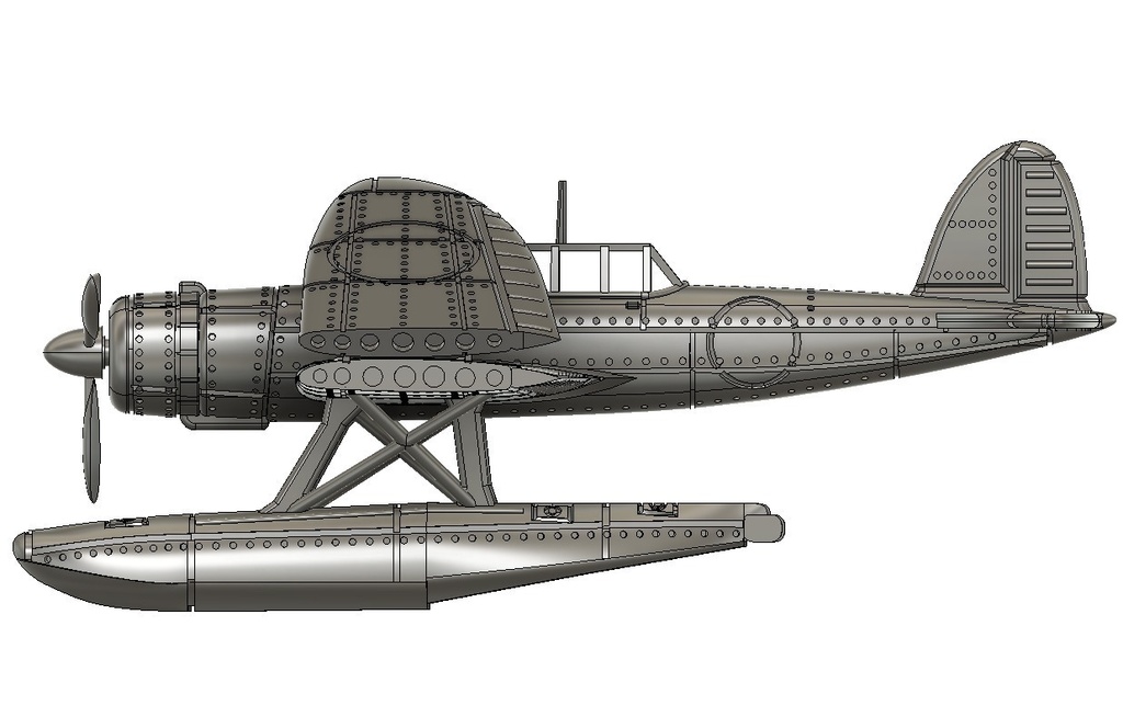 零式水上探索機 折り畳み翼 1/200 戦艦大和・武蔵 艦載機 艦船模型 20探-2