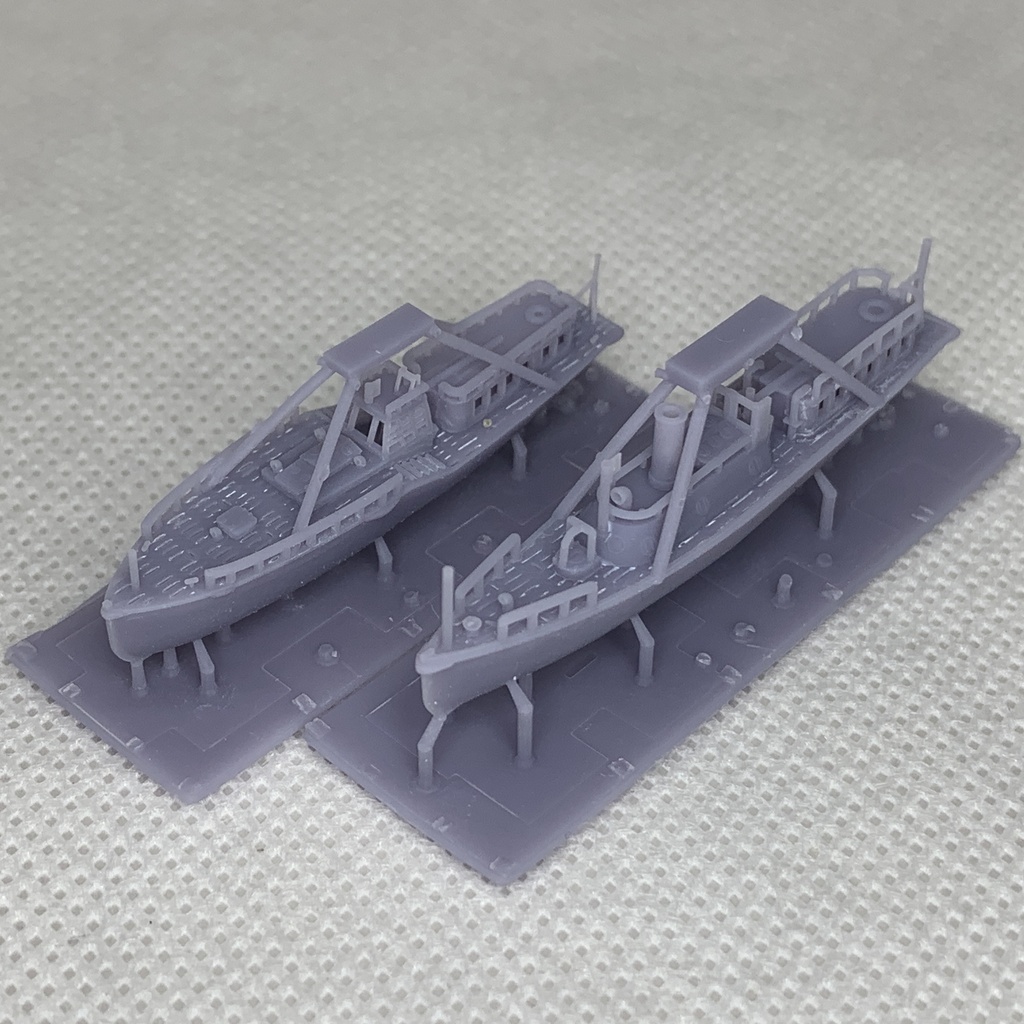 15m内火艇&17m水雷艇 1/350 戦艦大和・武蔵 船尾 艦載艇格納庫吊り下げ仕様 艦船模型 3-15・17
