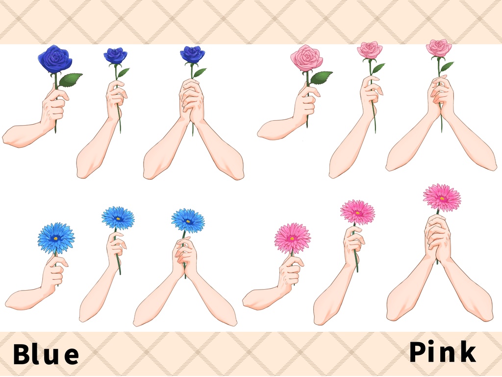 【フリー素材】花を持つ手