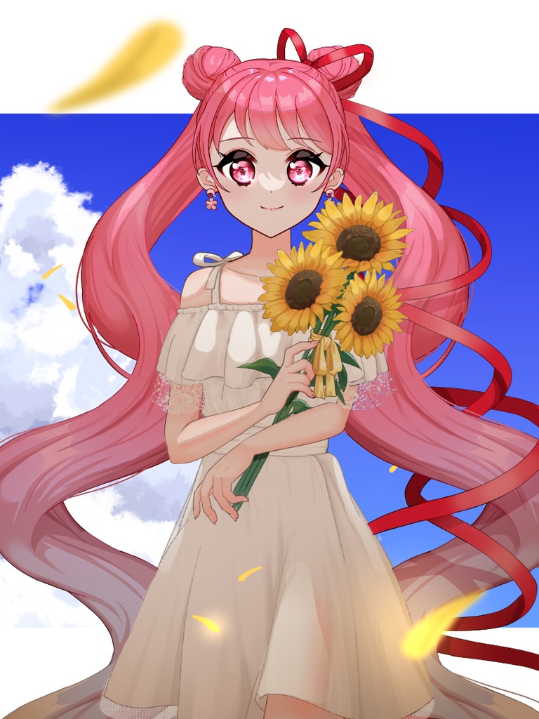 【フリー素材】白ワンピ