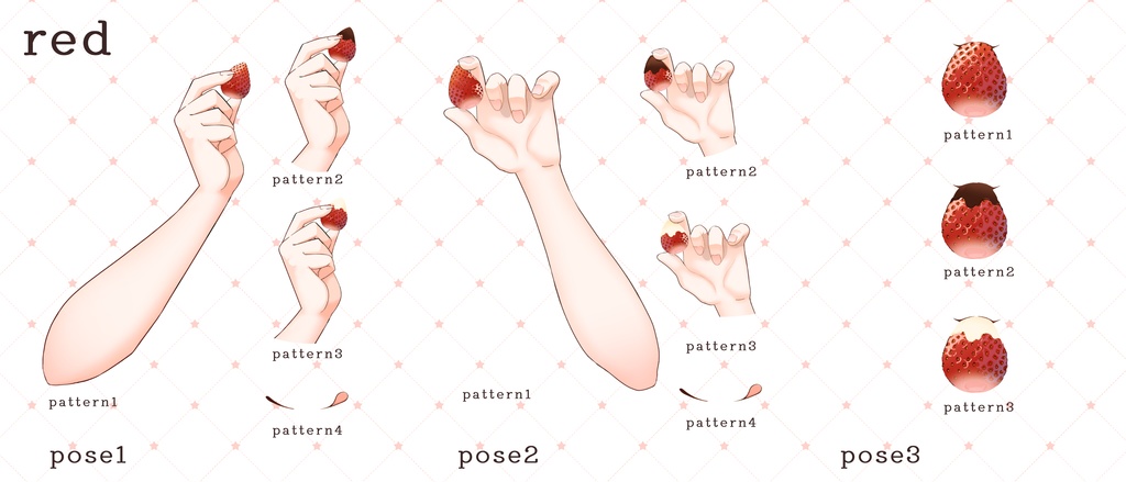 いちごを持つ手