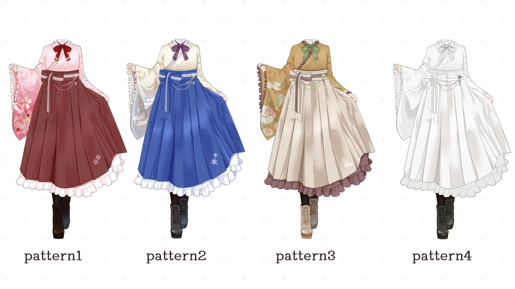 背景付き袴素材