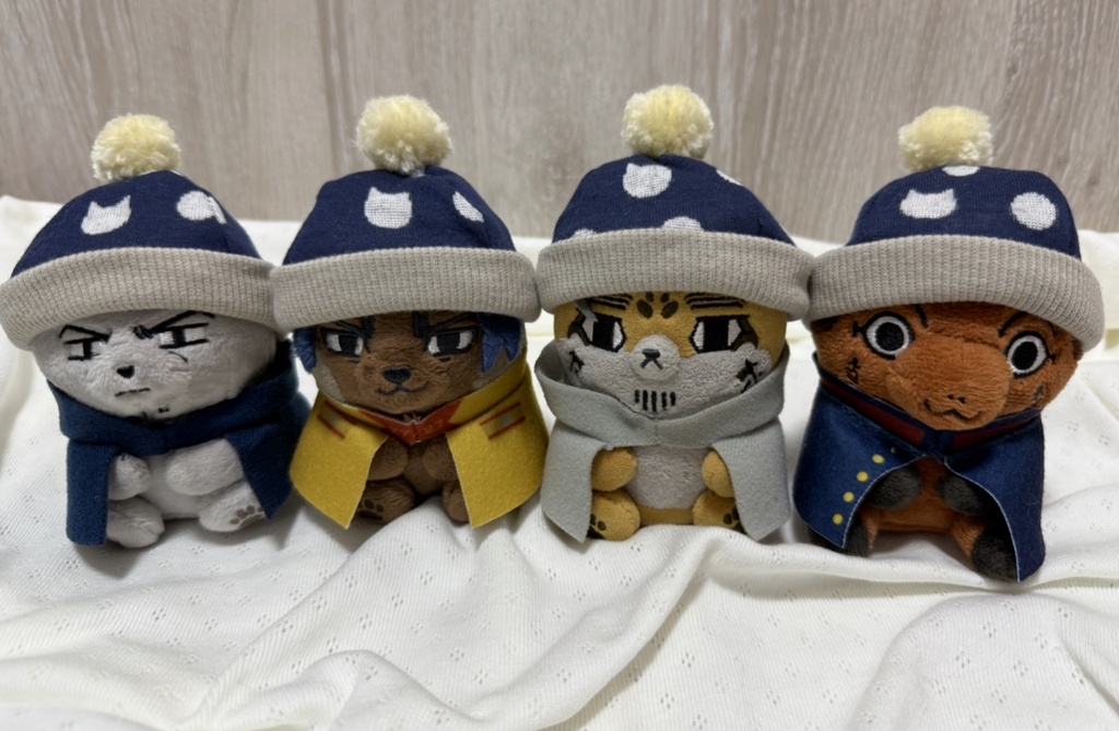 フォゼちゃんの冬支度 猫ドット柄