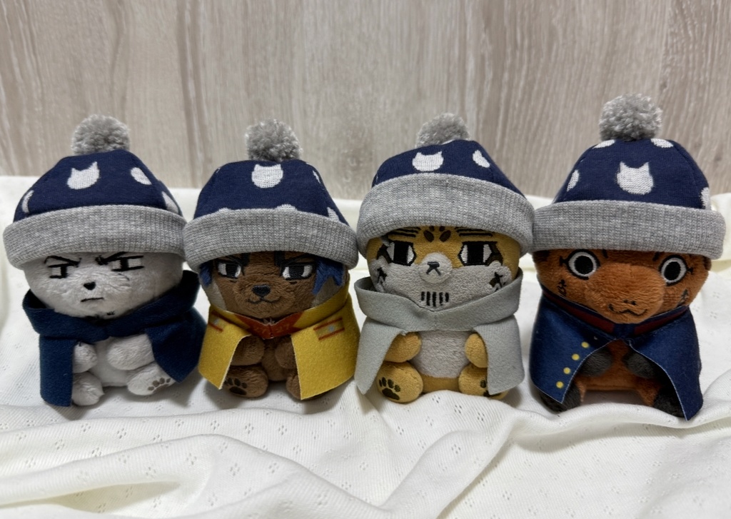 フォゼちゃんの冬支度 猫ドット柄