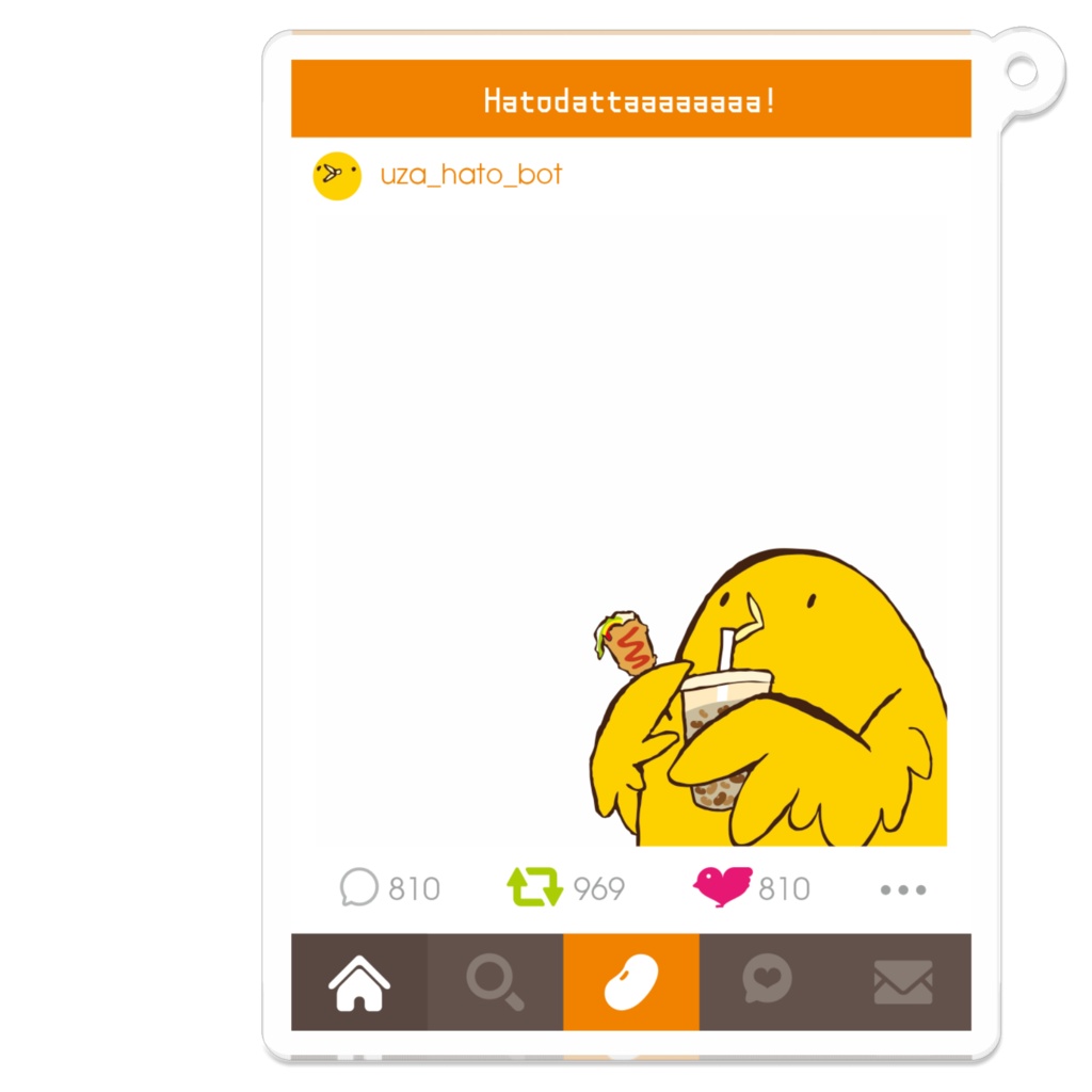 いまさら映えを意識したハトのアクキー