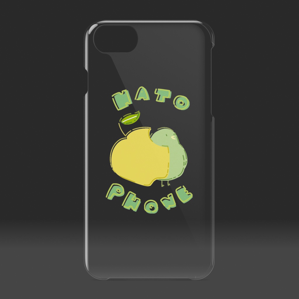 青リンゴみがあるハトのクリアケース