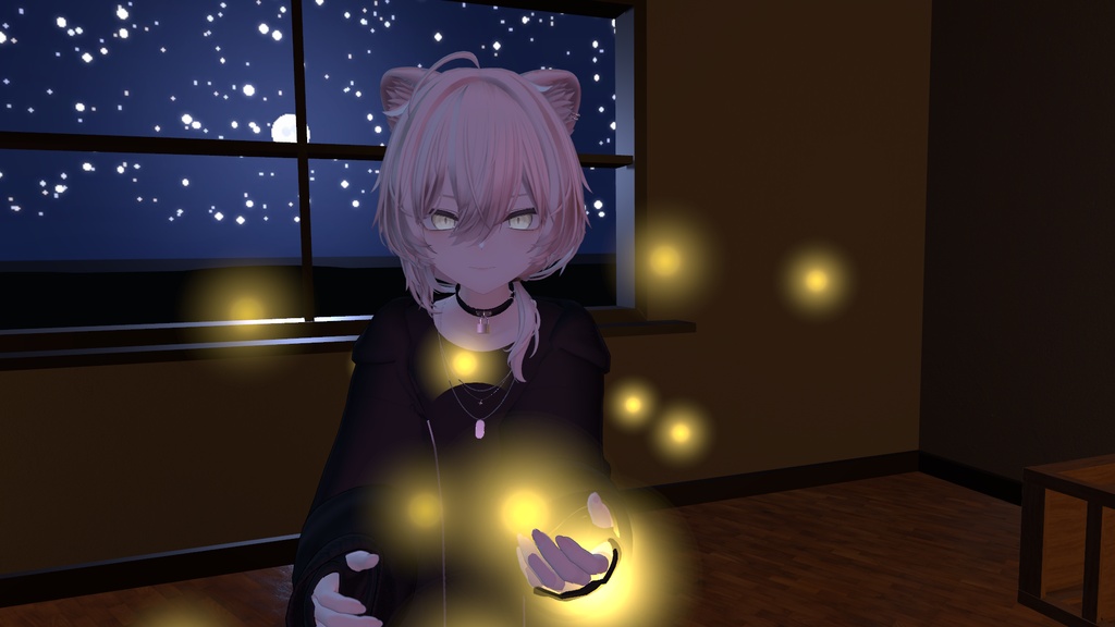 【MA/VRCFury対応】おやすみ呼吸ライト -妖精光- 呼吸ライト+追従する妖精ペット【PC専用】