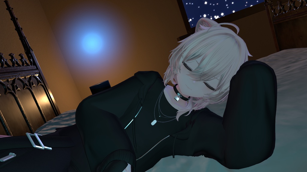 【MA/VRCFury対応】おやすみ呼吸ライト -妖精光- 呼吸ライト+追従する妖精ペット【PC専用】