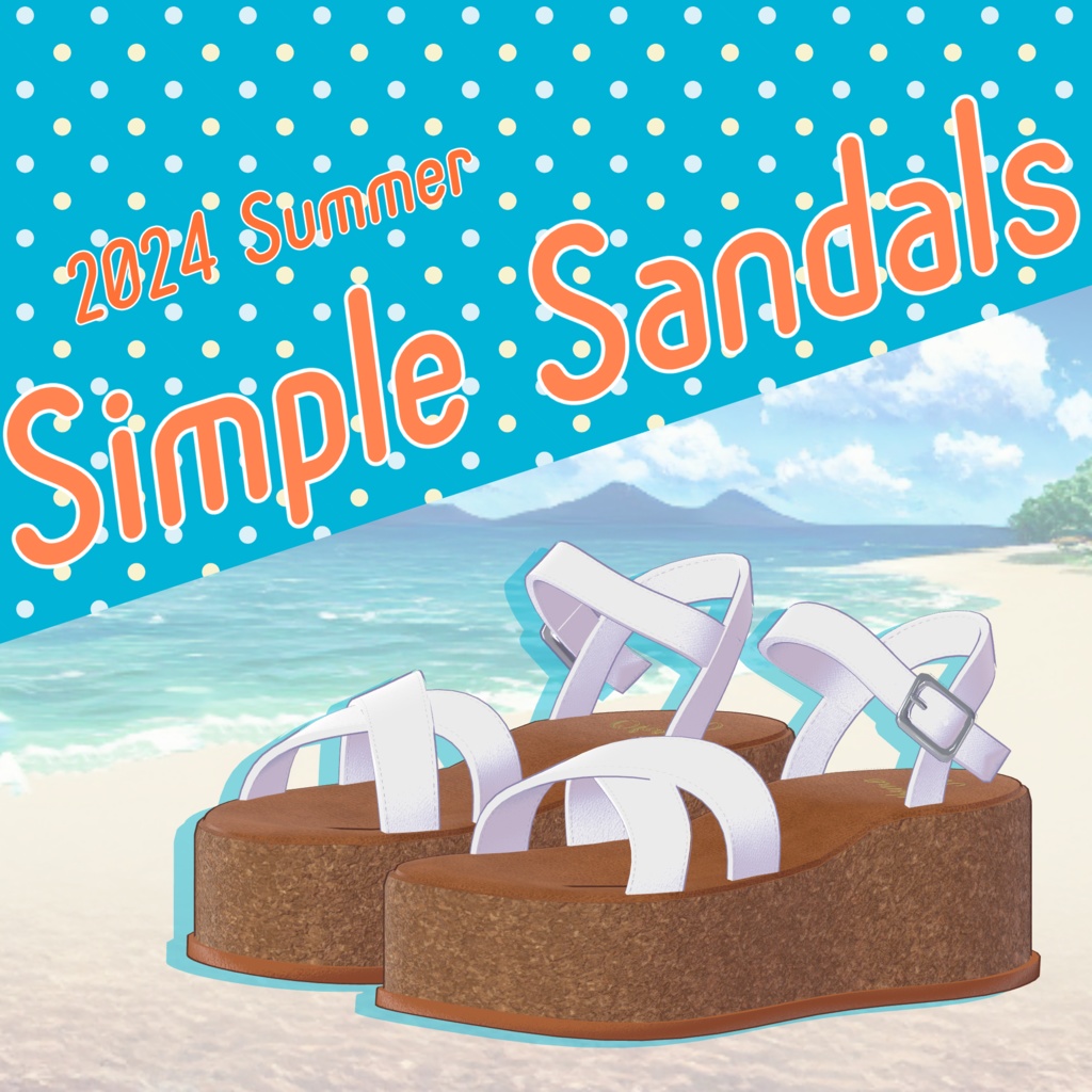 【31アバター対応】Simple Sandals【VRC想定】