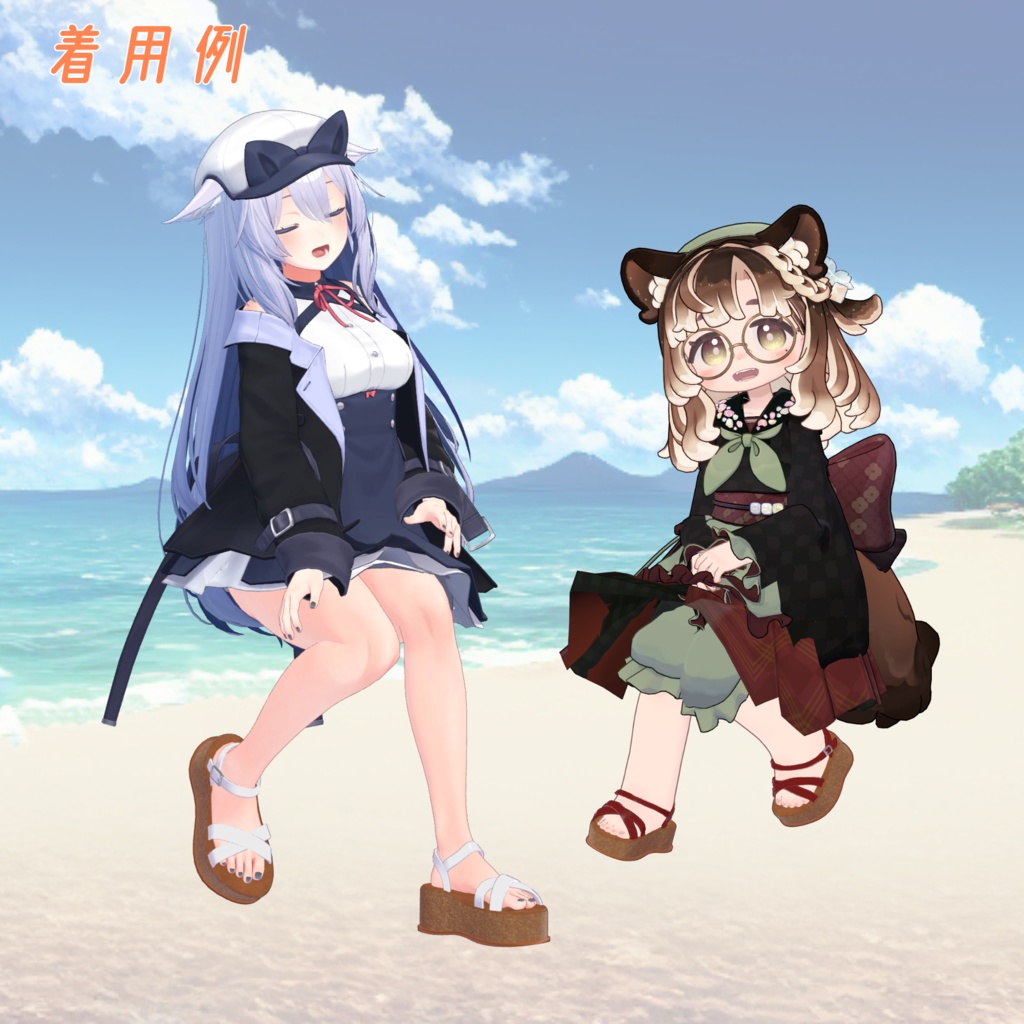 【31アバター対応】Simple Sandals【VRC想定】