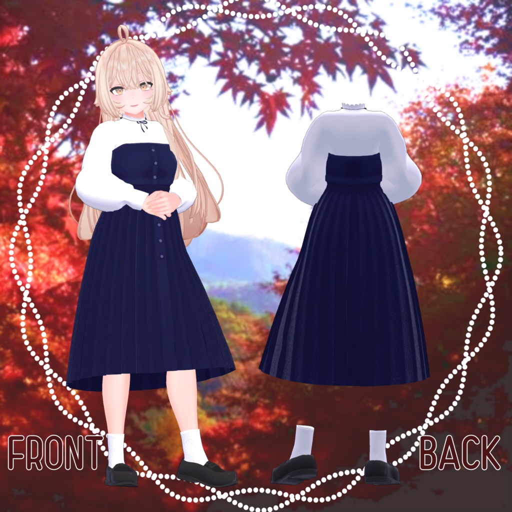 【20アバター対応】Autumn Onepiece #24【VRC想定】