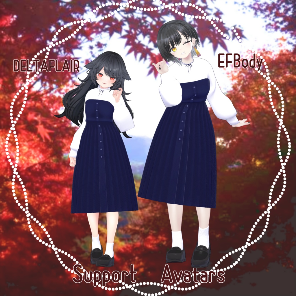 【20アバター対応】Autumn Onepiece #24【VRC想定】