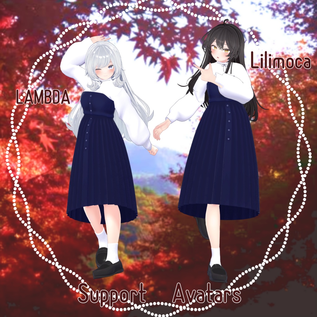 【20アバター対応】Autumn Onepiece #24【VRC想定】