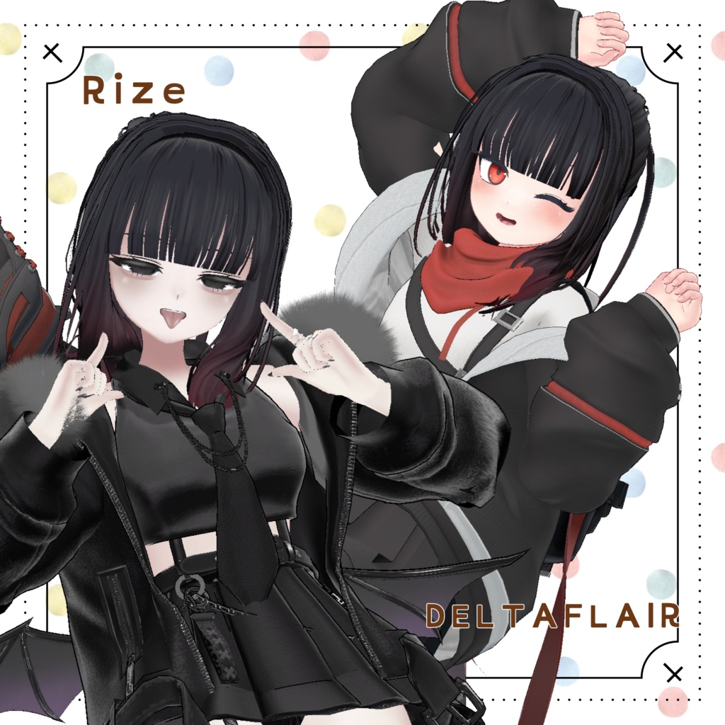 【26アバター対応】2 Color PonyTail【VRC想定】