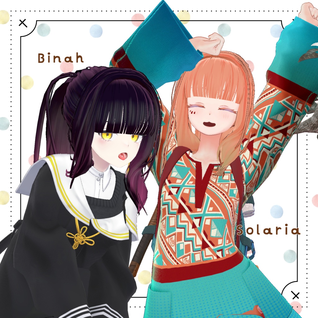 【26アバター対応】2 Color PonyTail【VRC想定】