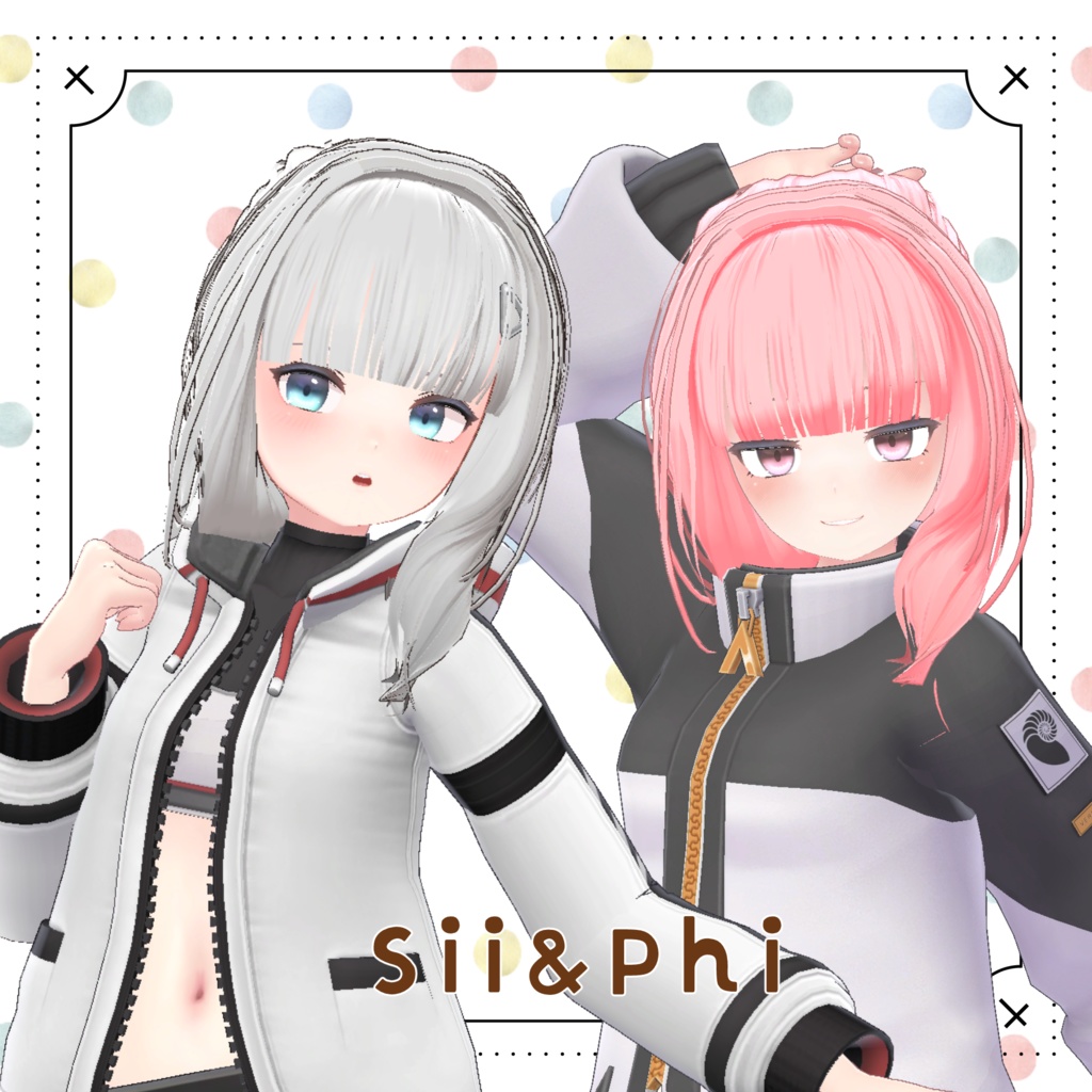 【26アバター対応】2 Color PonyTail【VRC想定】