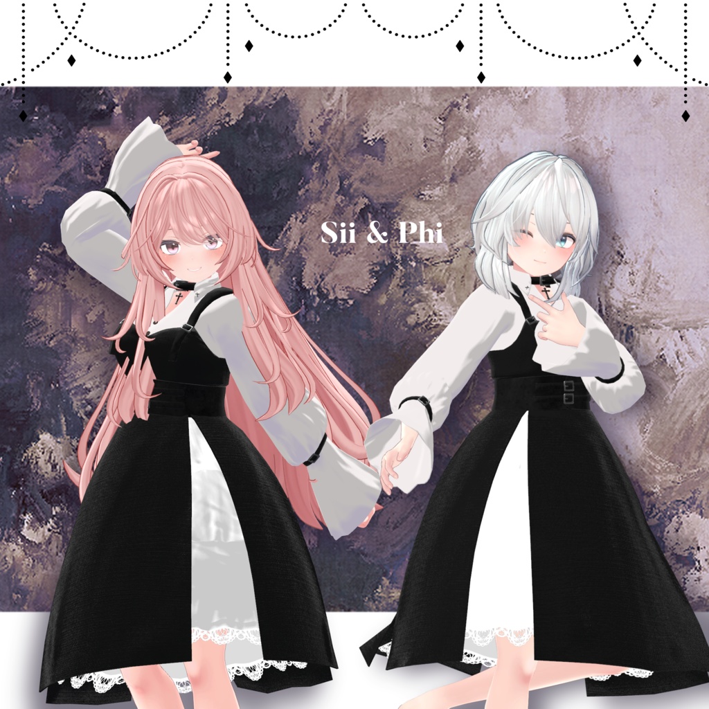 【31アバター対応】Gothic Dress #29【VRC想定】