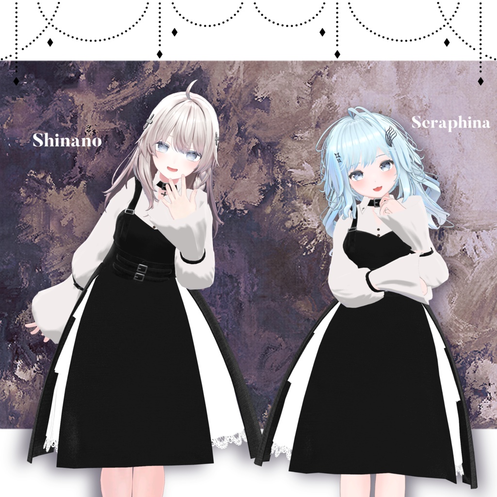 【31アバター対応】Gothic Dress #29【VRC想定】