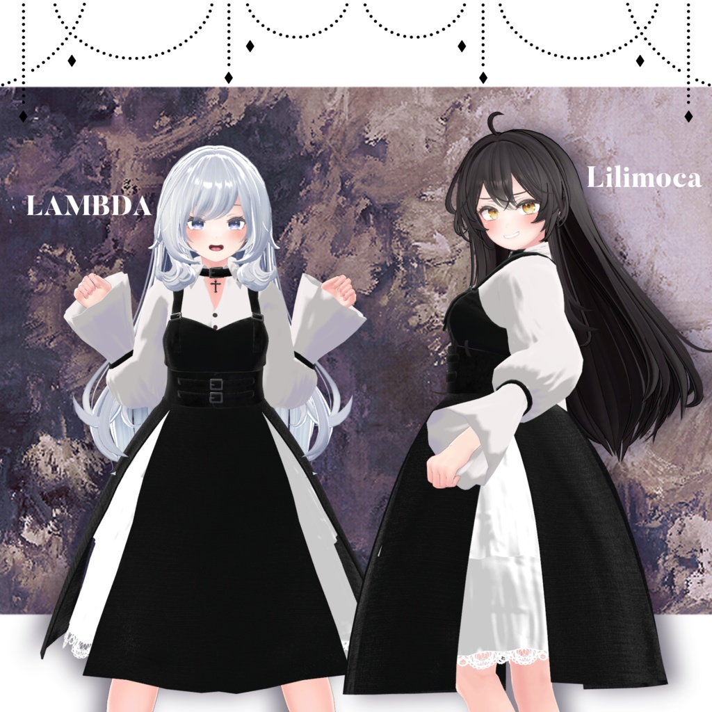 【31アバター対応】Gothic Dress #29【VRC想定】