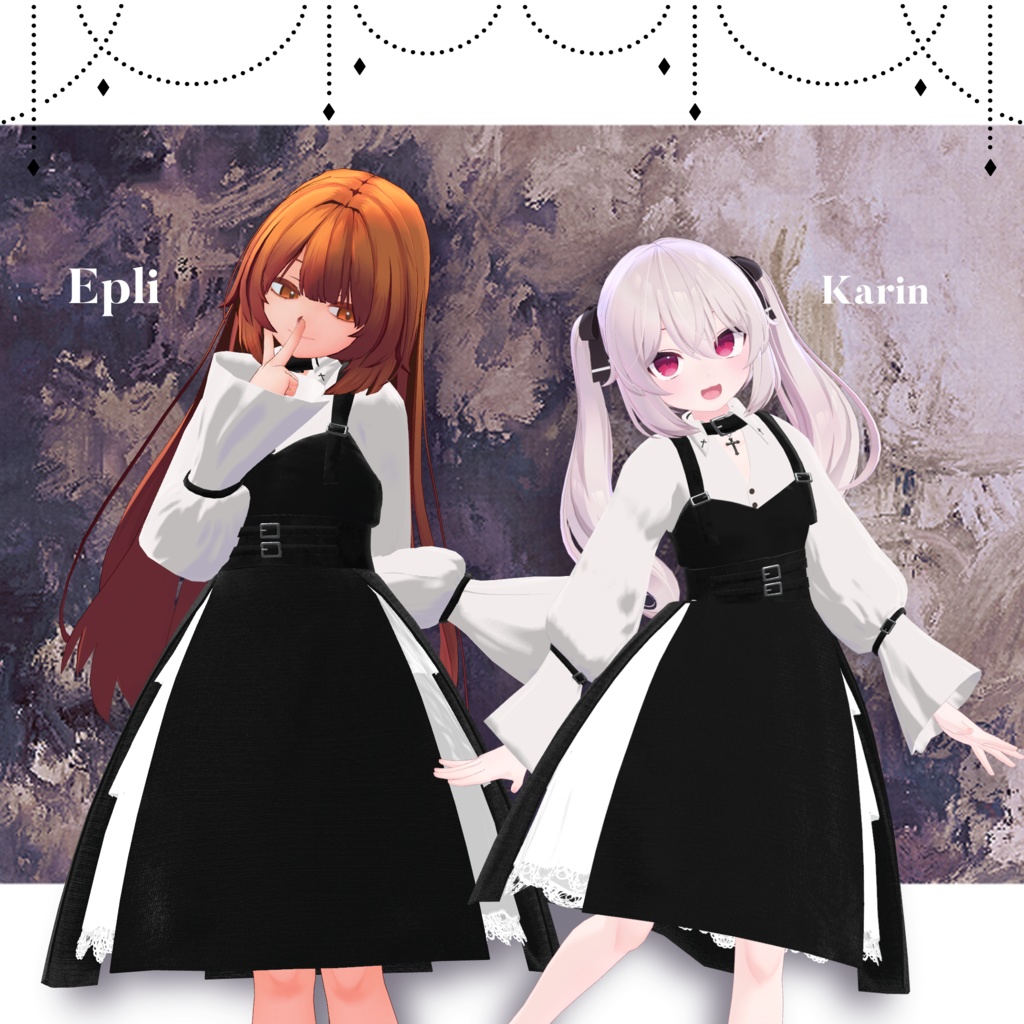 【31アバター対応】Gothic Dress #29【VRC想定】