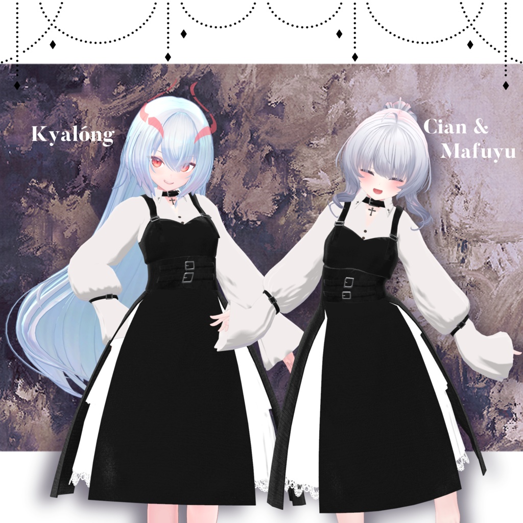 【31アバター対応】Gothic Dress #29【VRC想定】