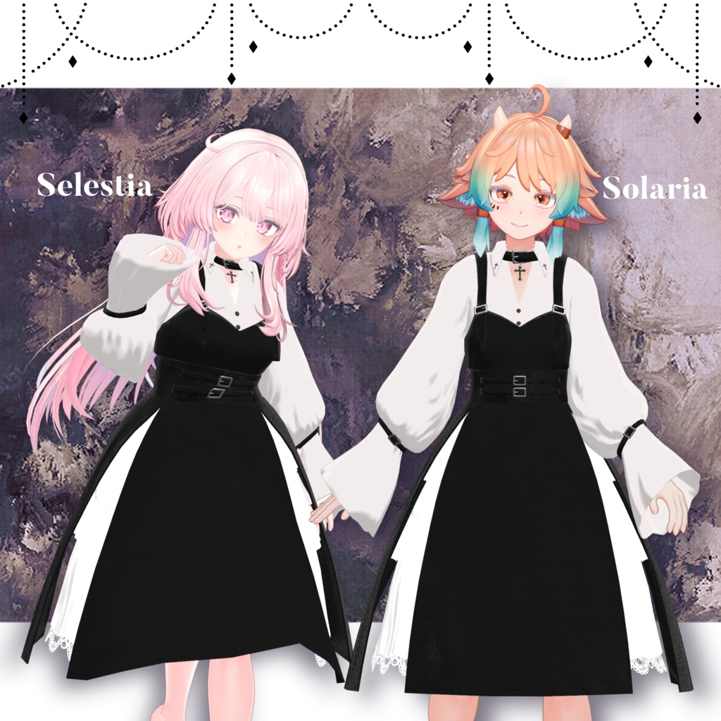 【31アバター対応】Gothic Dress #29【VRC想定】