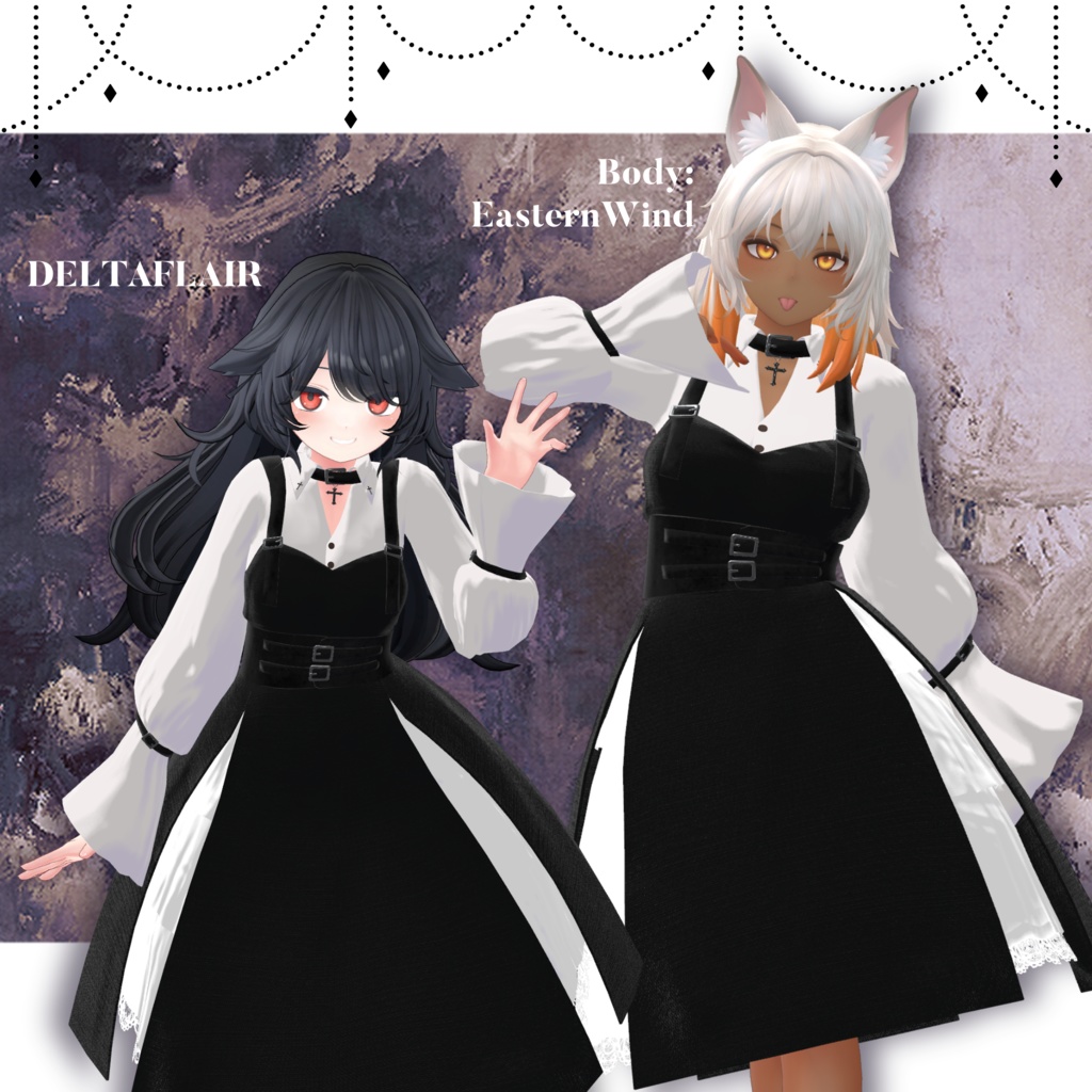 【31アバター対応】Gothic Dress #29【VRC想定】