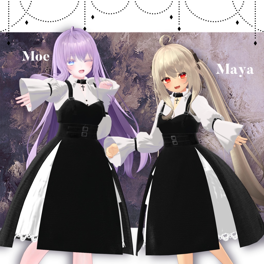 【31アバター対応】Gothic Dress #29【VRC想定】