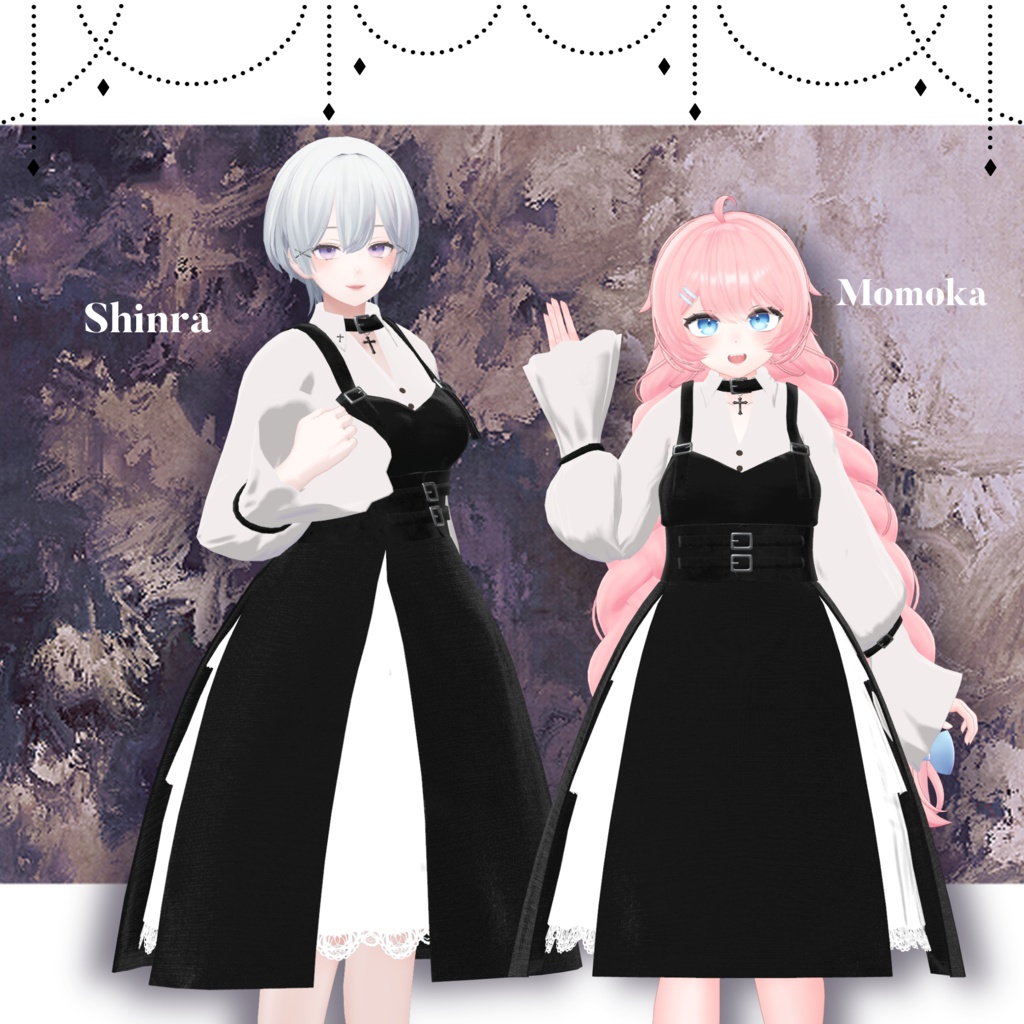 【31アバター対応】Gothic Dress #29【VRC想定】