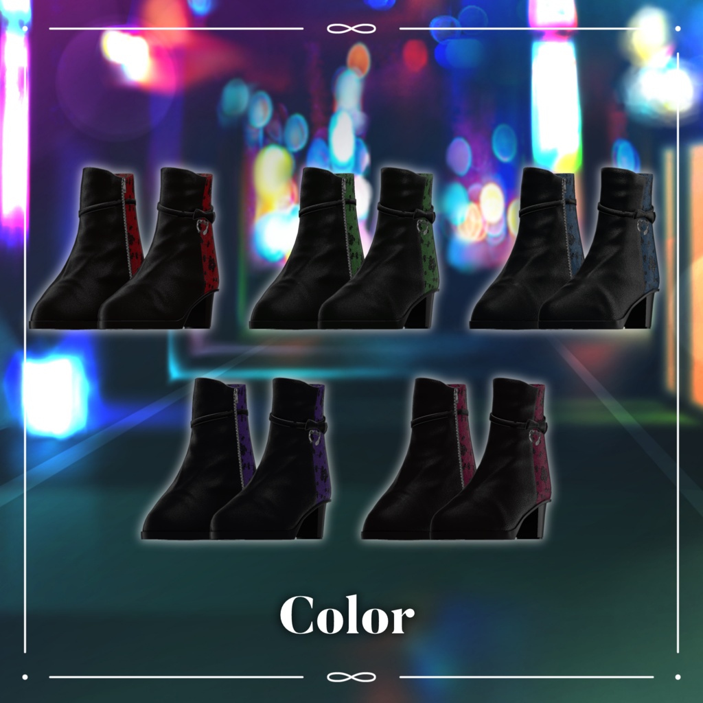【46アバター対応】Okome's Leather Boots【VRC想定】