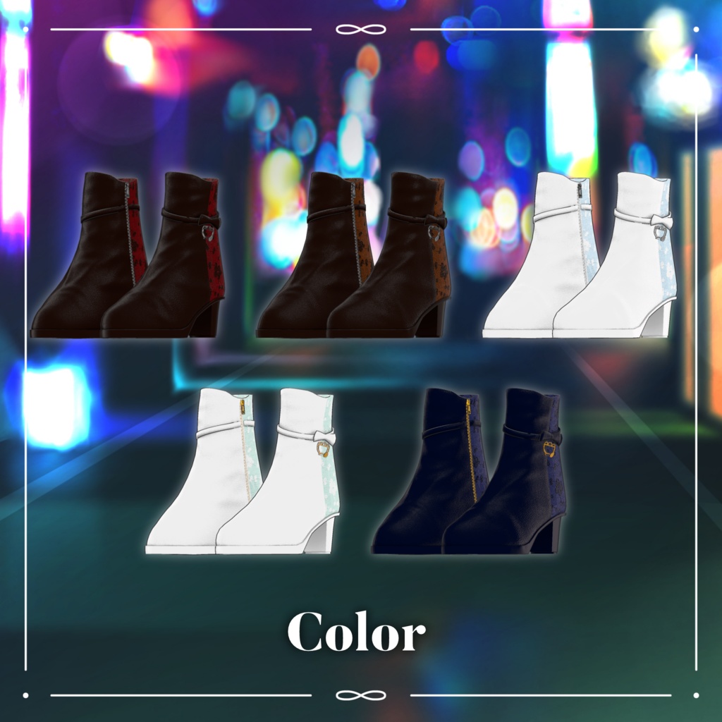 【46アバター対応】Okome's Leather Boots【VRC想定】