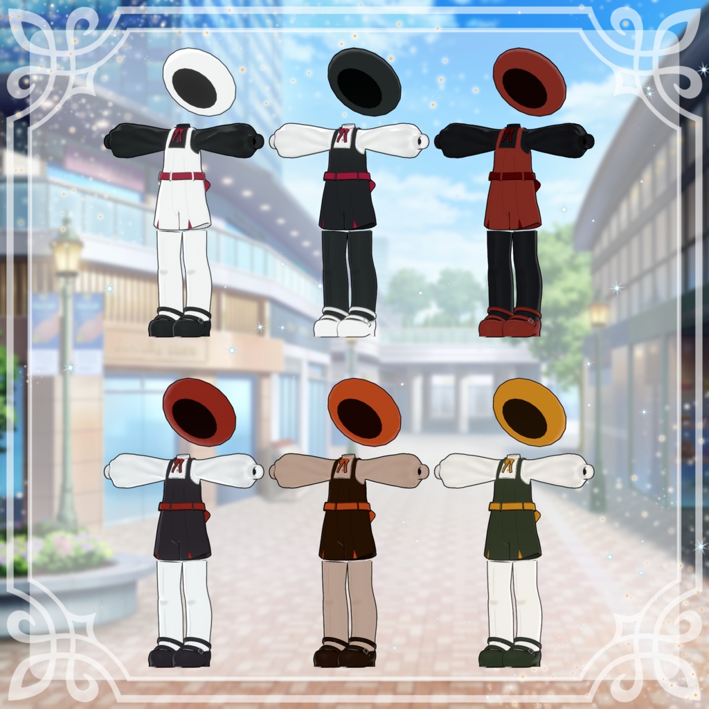 【4アバター対応】おしゃまさんの休日【VRC想定】