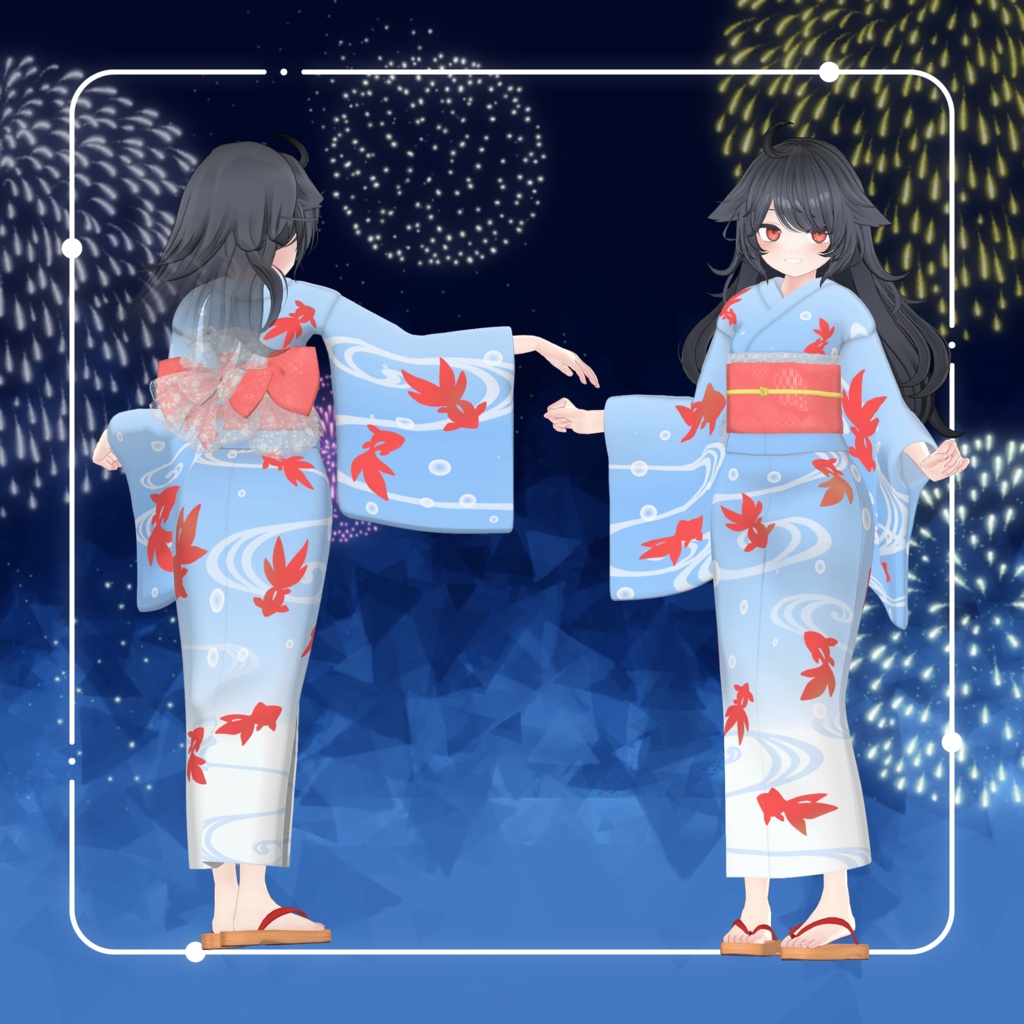 【複数アバター対応】おこめの浴衣【VRC想定】
